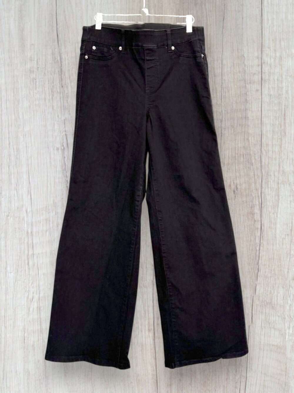 One5One BodySculpt Black High Rise Wide Leg Stretch Jeans Size M